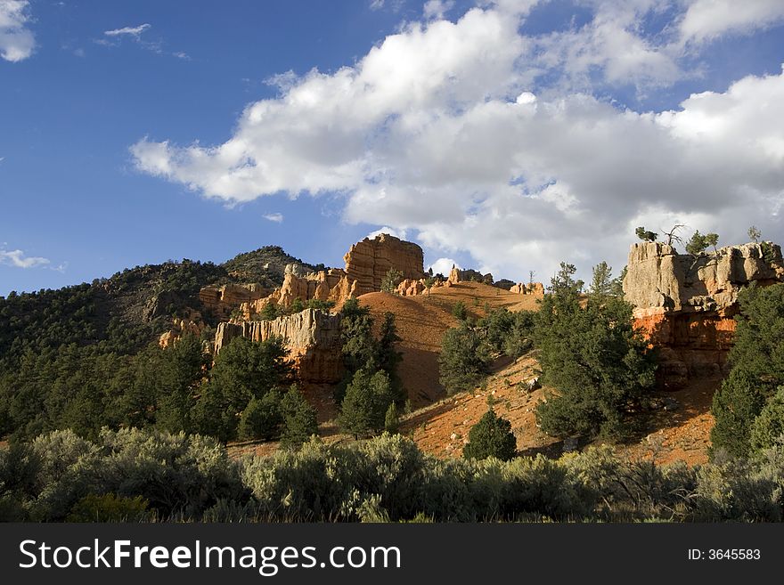 Scenic view of Dixie National Forest at Sunset