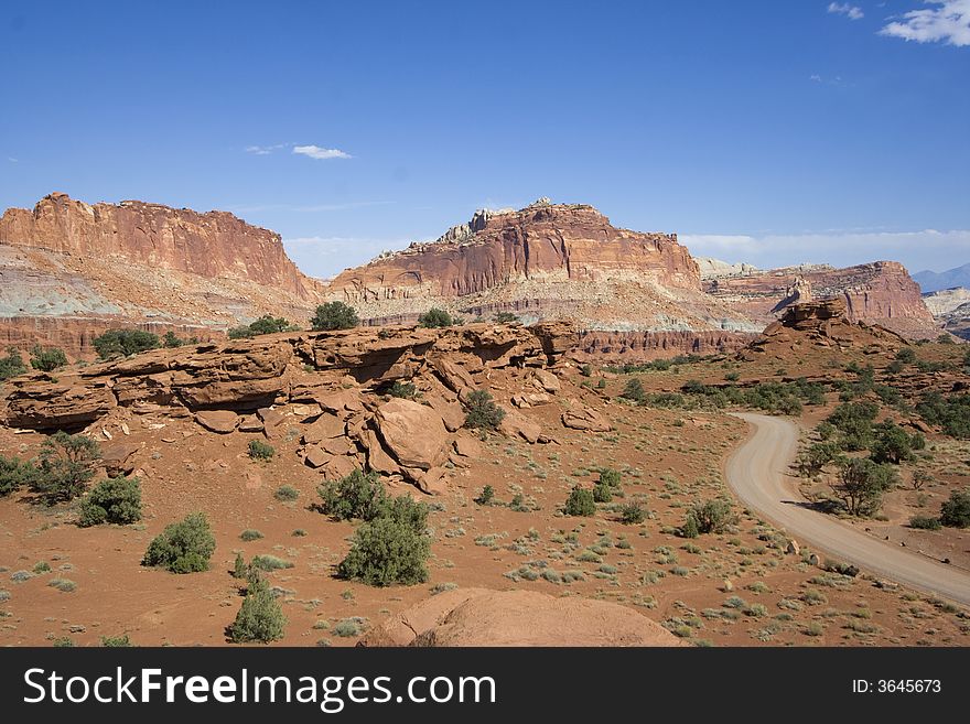 Scenic views of Capitol Reef National Park