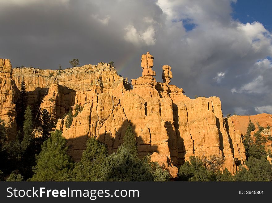 Rainbow above Dixie National Forest, Zion National Park