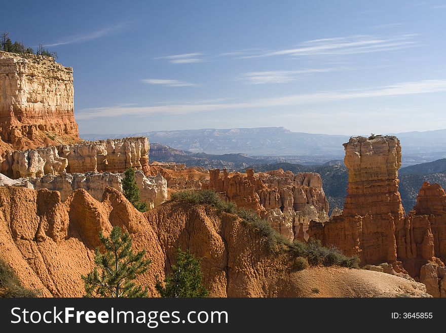 Scenic view of Bryce Canyon National Park, Utah