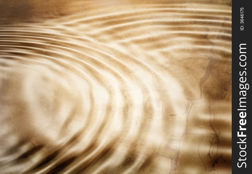 Rippling water with grunge background showing through