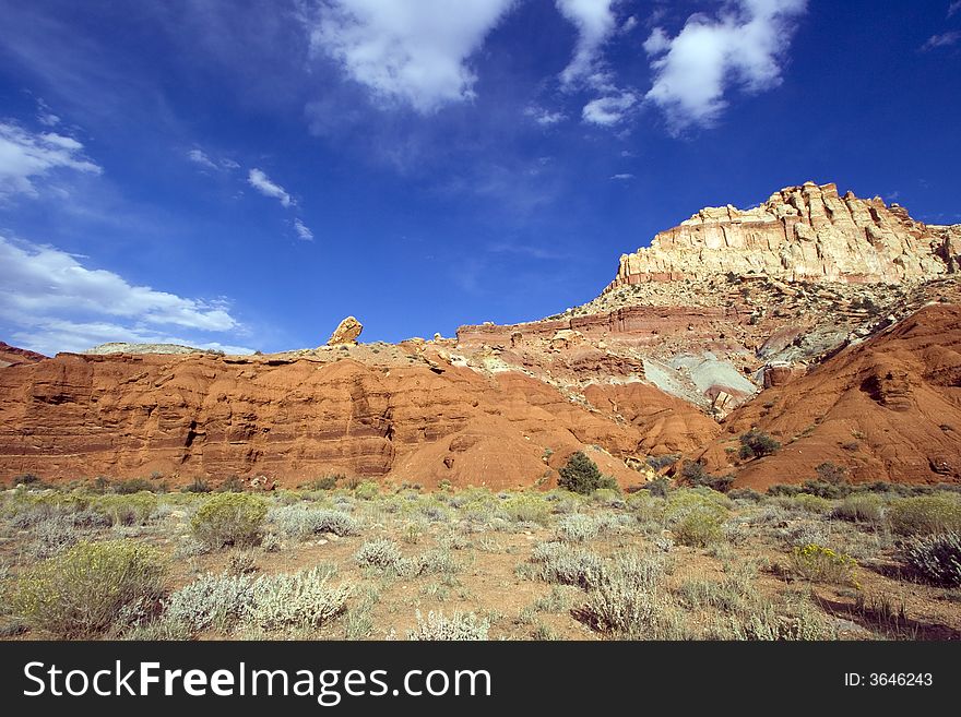 Scenic views of Capitol Reef National Park