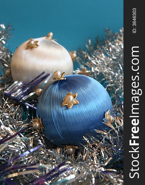 Blue and white christmas decoration