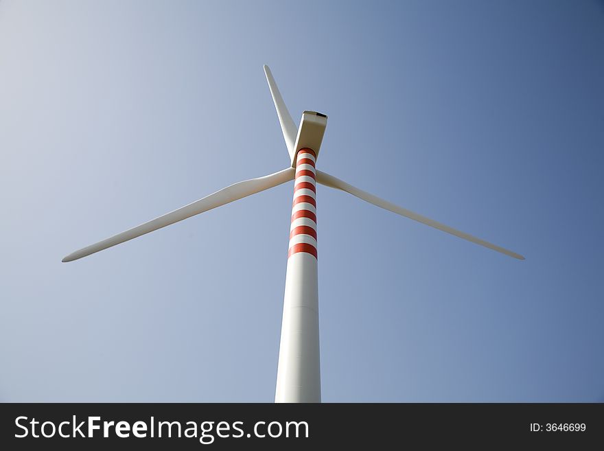 Environmental conservation: wind turbines in the field