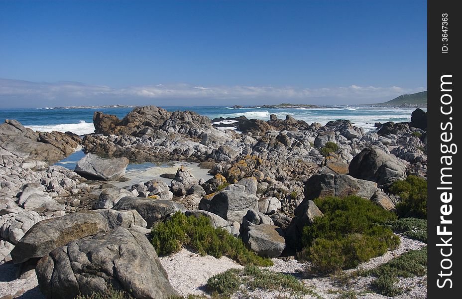 Coastline inside Posberg Nature Reserve, South Africa. Coastline inside Posberg Nature Reserve, South Africa