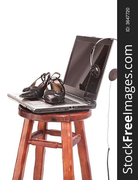 Chair, Computer, Shoes