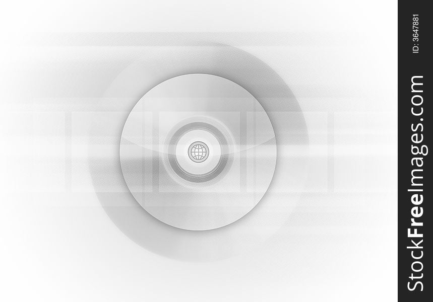 Monochrome smooth background graphic with a compact disc in the middle. Monochrome smooth background graphic with a compact disc in the middle.