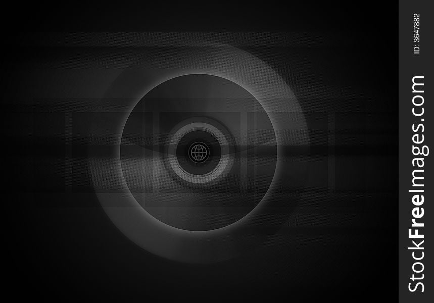 Monochrome smooth background graphic with a compact disc in the middle. Monochrome smooth background graphic with a compact disc in the middle.