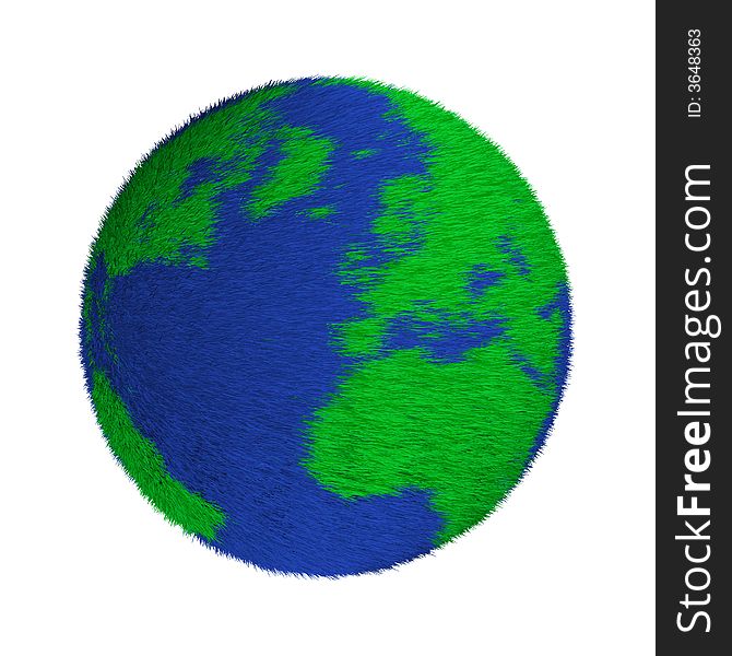 Plush Globe Earth Fur Texture