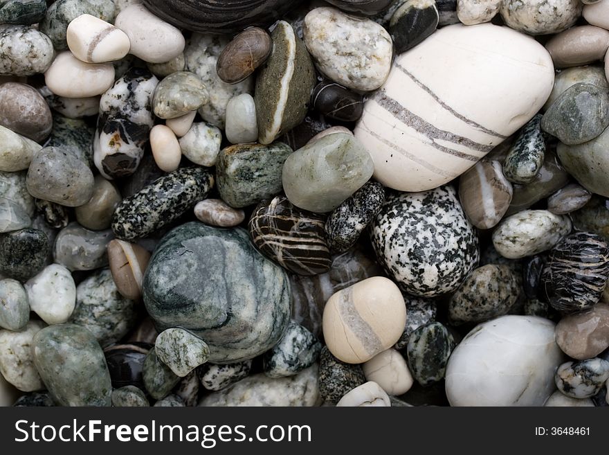 Black And White Pebbles.