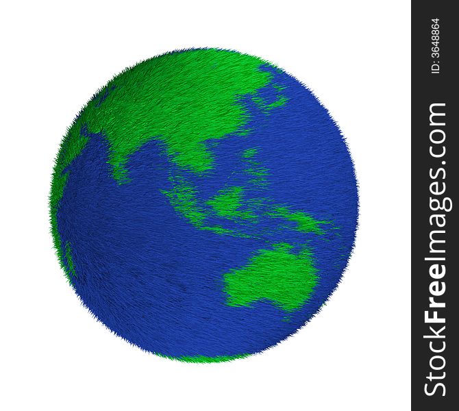 Plush Globe Earth Fur Texture