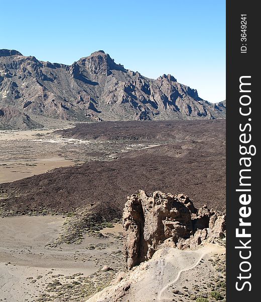 The Liano de Ucanca mountains – old volcano (Las Canadas del Teide national park, Tenerife, Canary Islands).