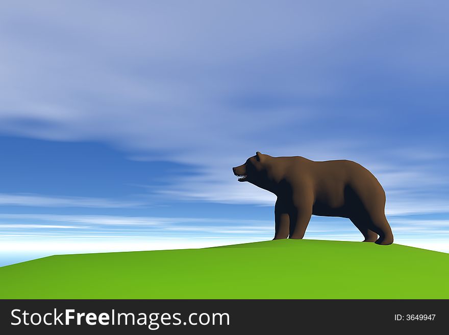 A 3 D render of bear