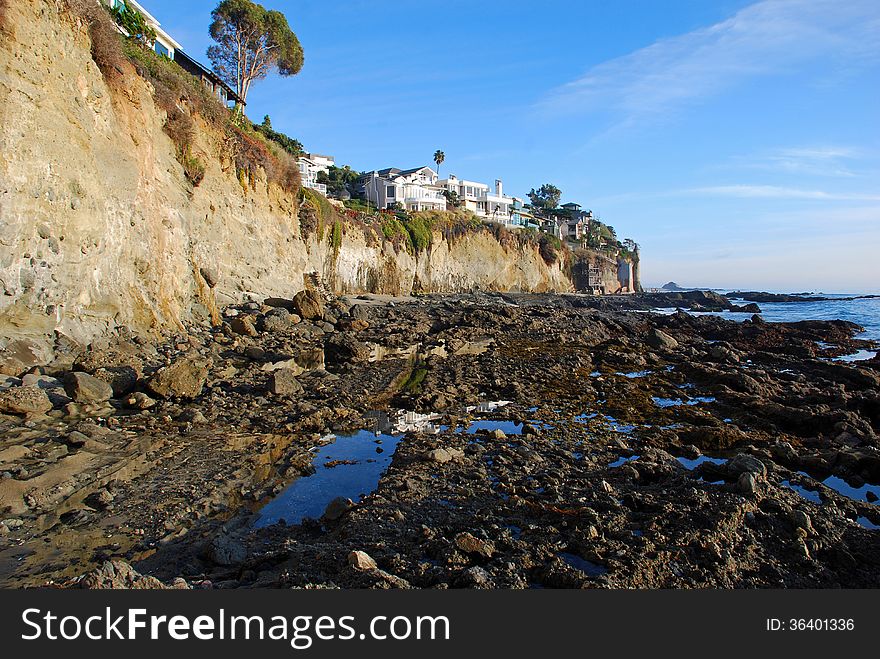 Victoria Beach Cliff Side Homes In South Laguna Beach, California.