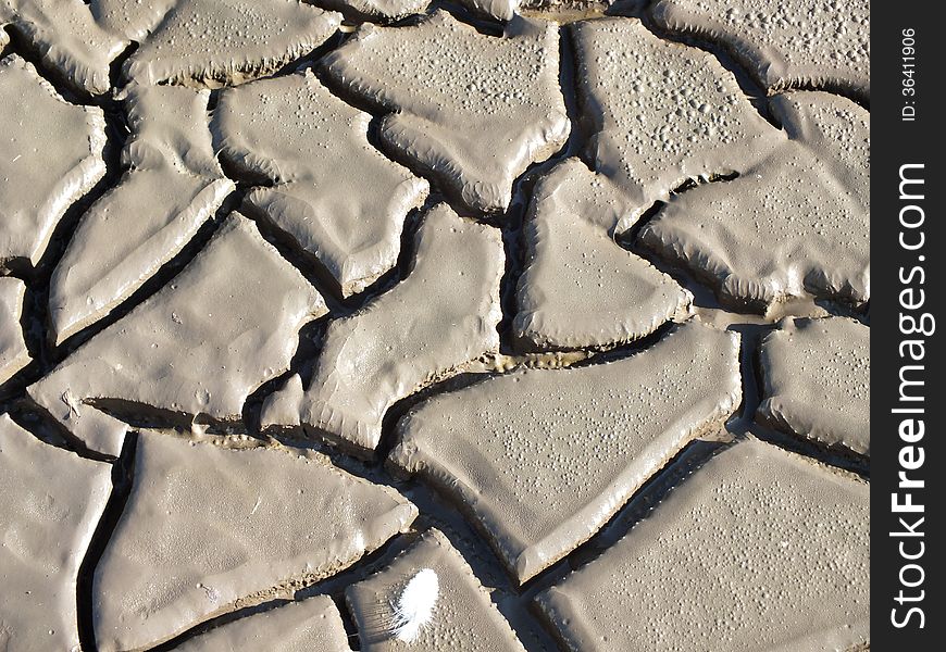 Dried-out soil with cracks - to be used as background