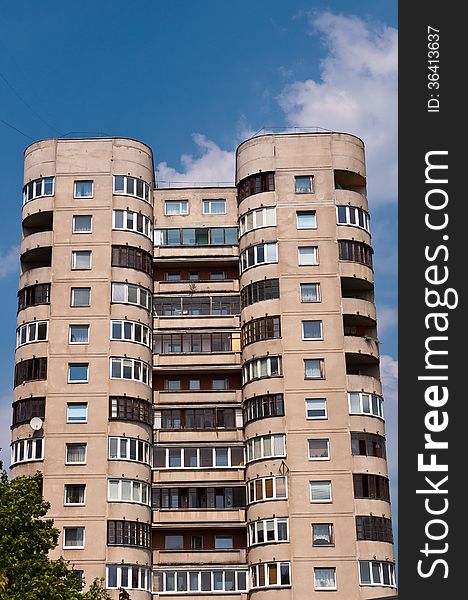 Typical Socialist Blocks of Flats Built During Communism Period in Vilnius, Lithuania.