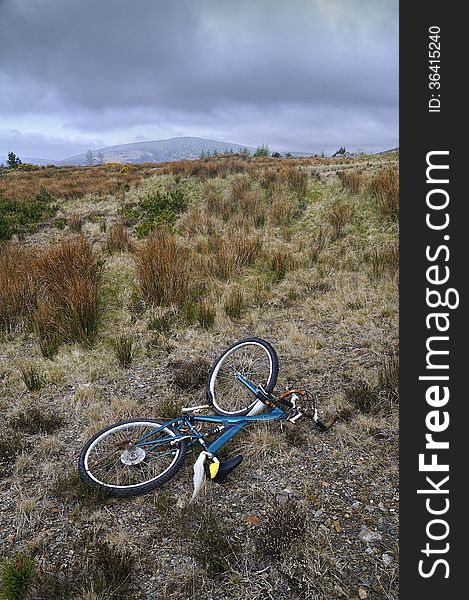 Broken bicycle at Wicklow mountains, County Wicklow, Ireland