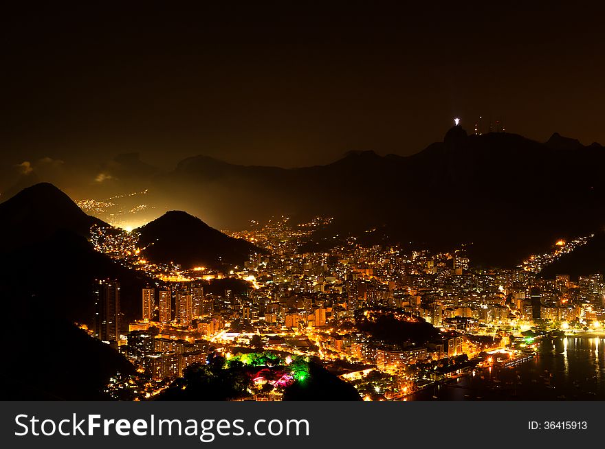 Night View Of Rio De Janeiro