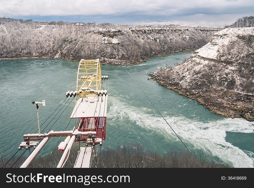 Whirpool at Niagara River during Winter Time. Whirpool at Niagara River during Winter Time