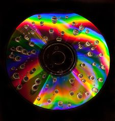 Water Drops On The CD Stock Image