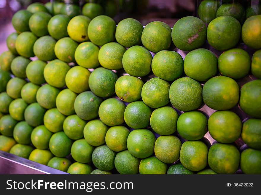 Stack pile of lemon lime friut