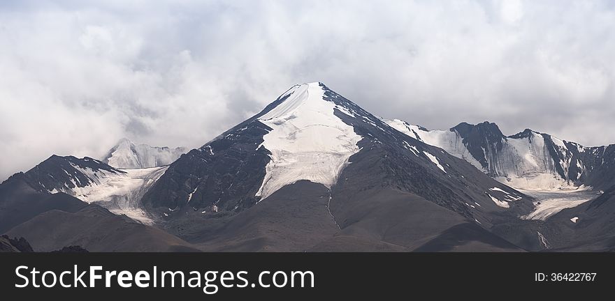 Snow mountain range panorama in Leh, Ladakh. Snow mountain range panorama in Leh, Ladakh