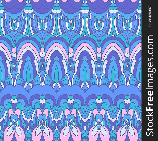 Colorful oriental pattern, seamless wallpaper