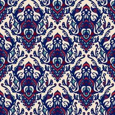 Damask Seamless Pattern Blue Royalty Free Stock Photo Damask Seamless Pattern Blue Royalty Free Stock Photo