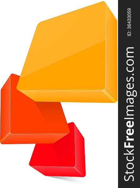 Cube abstraction abstract vector illustration with shadow eps 10