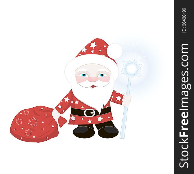 Santa Claus with gifts.Vector illustration. Santa Claus with gifts.Vector illustration.