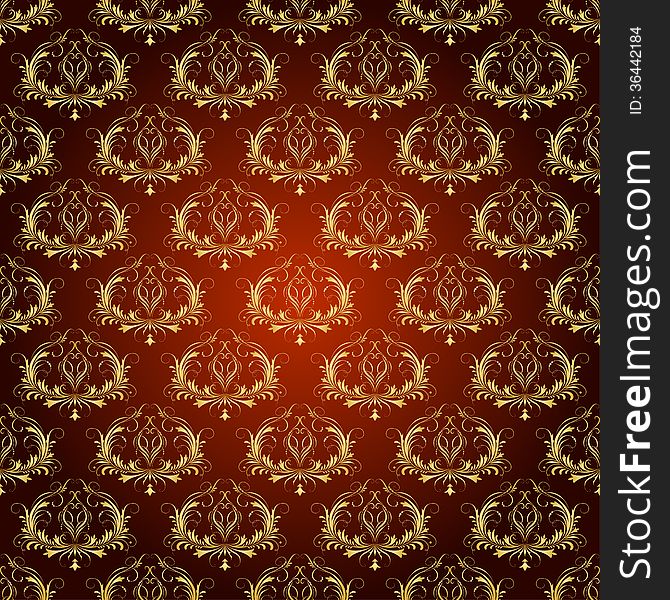 Damask seamless floral pattern.