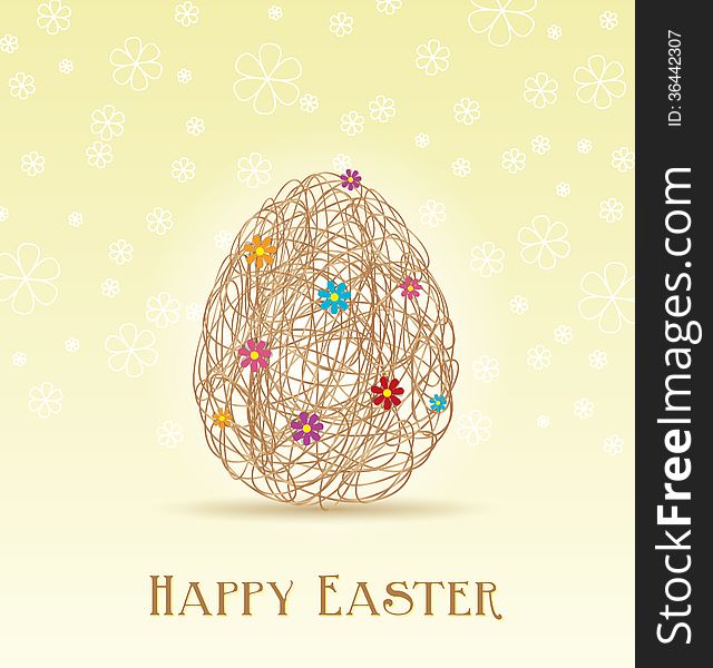 Decorate with Easter egg with space for text