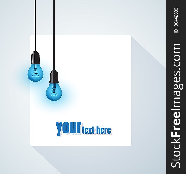 Background with blue bulbs, place for text. Background with blue bulbs, place for text