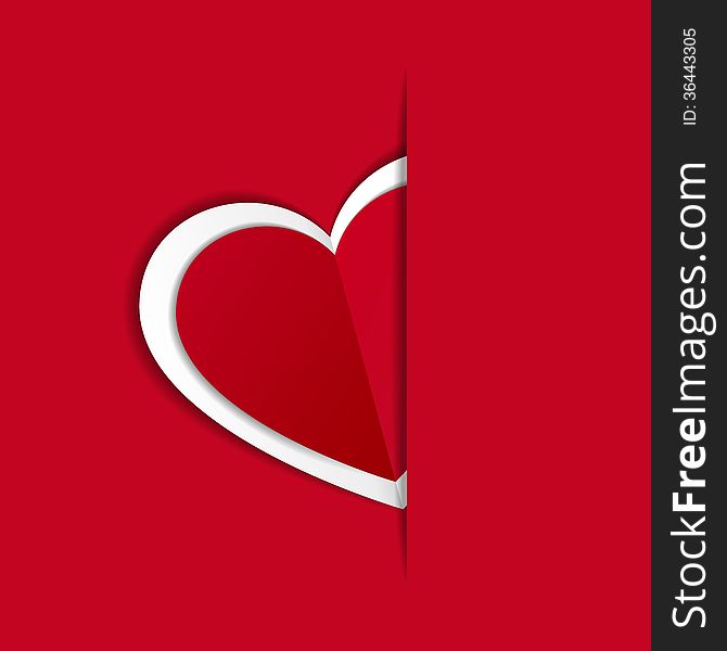 Vector heart from Valentines day card with place for text. Vector heart from Valentines day card with place for text.