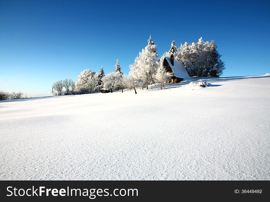 Cottage in winter