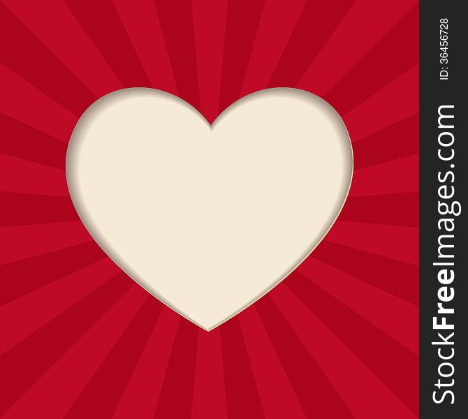 Vector heart from Valentines day card with place for text. Vector heart from Valentines day card with place for text.