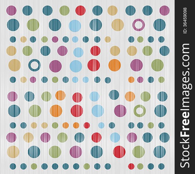 Abstract Retro Textile Circles Background. Abstract Retro Textile Circles Background