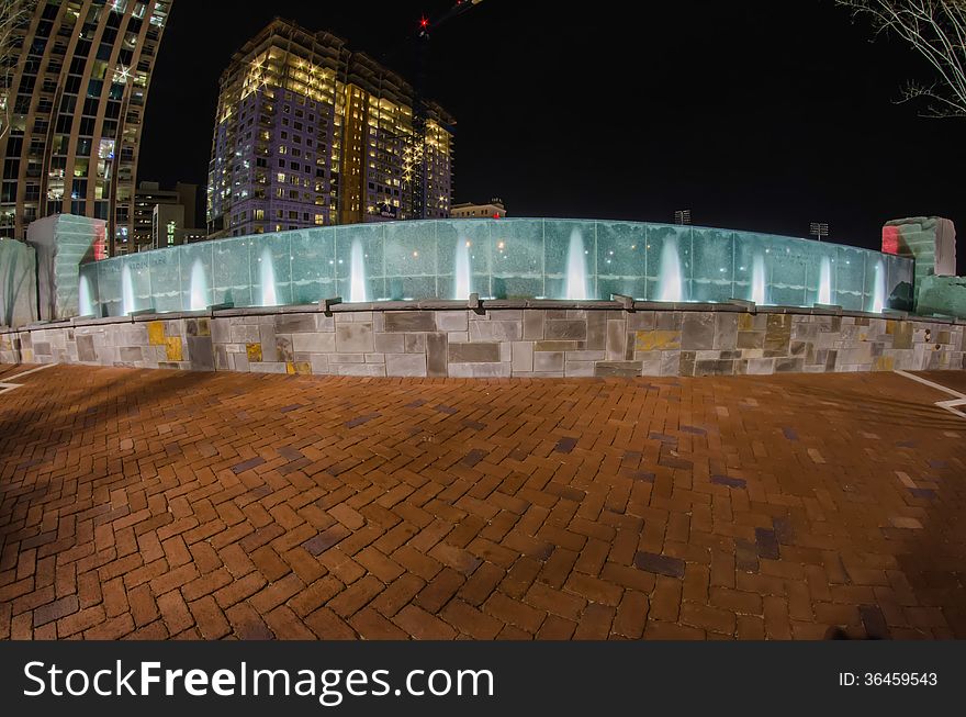 December 27, 2014, charlotte, nc, usa - charlotte skyline near romare bearden park