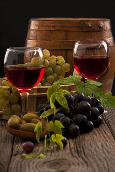Grapes And Wine Royalty Free Stock Photo Grapes And Wine Royalty Free Stock Photo