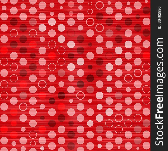 Vector Red Seamless Circle Background