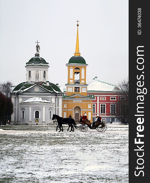 Beautiful temple in the famous Winter Park Moscow. Beautiful temple in the famous Winter Park Moscow