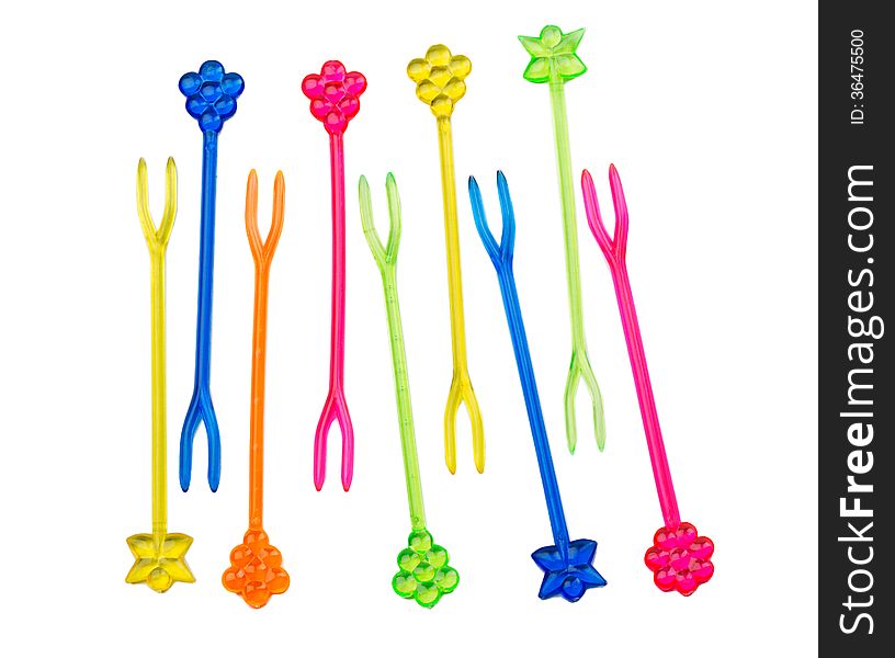 Plastic cocktail sticks