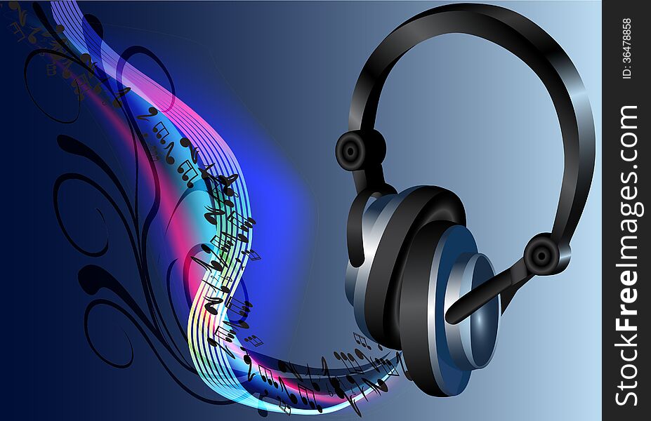 Music Headphones Black