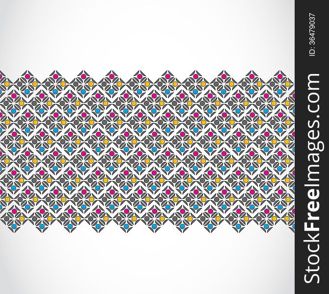 Vintage seamless pattern banner