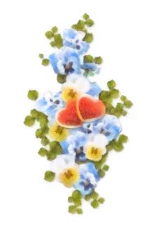 Pastel And Watercolor Painting Flowers And Hearts Stock Photo Pastel And Watercolor Painting Flowers And Hearts Stock Photo