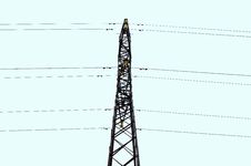 Power Line Tower Royalty Free Stock Image