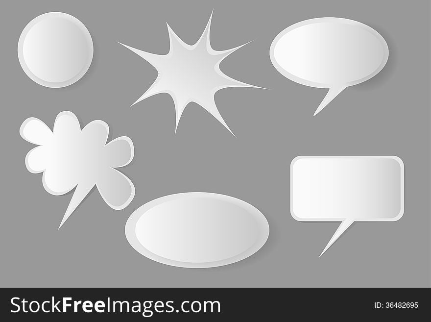 White Bubble Chat on gray background
