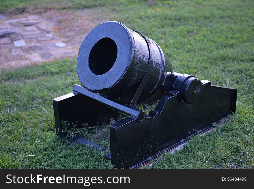 Old cannon at fort Zahariy in Key West