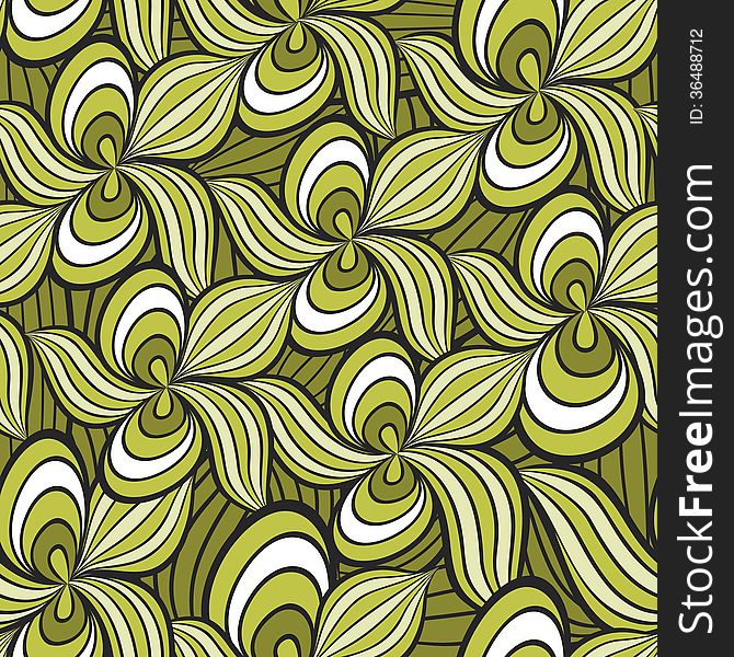 Seamless abstract floral pattern. The pattern can be repeated or tiled without any visible seams