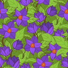 Vector Seamless Pattern With Magnolia Stock Image Vector Seamless Pattern With Magnolia Stock Image